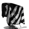 Black & Silver diagonal stripes Kapmantel