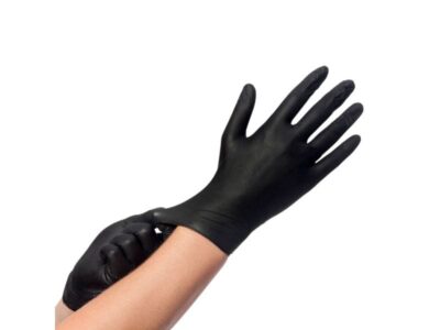 Zwarte nitril handschoenen 100st (poeder vrij)