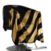 Black & Gold diagonal stripes Kapmantel