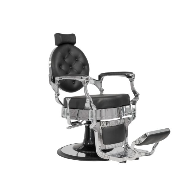 Barber Chair Texas Silver Black