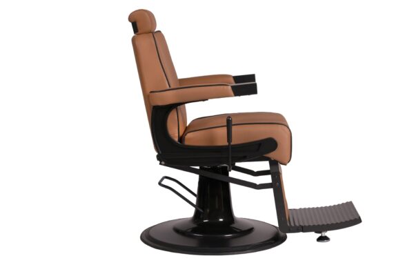 Barber Chair Dallas Camel Brown Zijkant