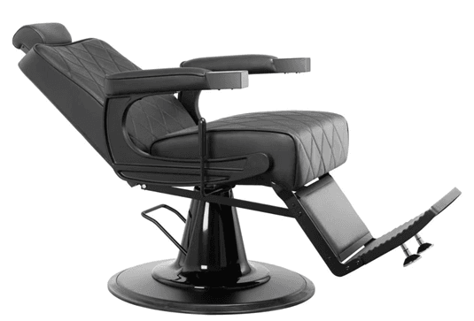 Barber Chair New York Black Zijkant Liggend