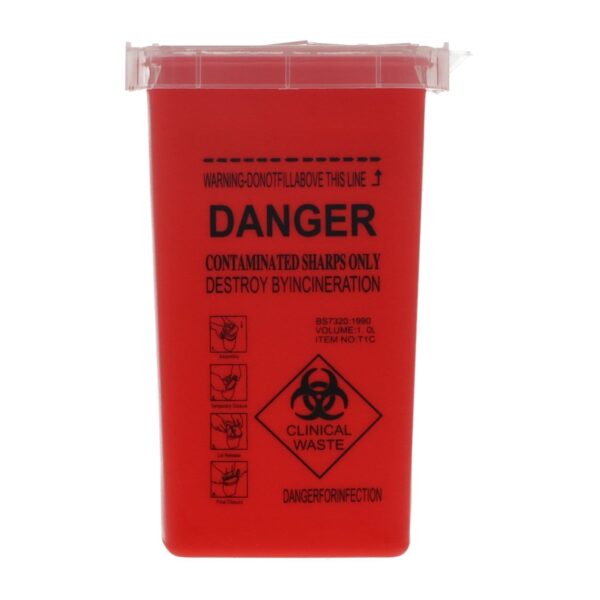 Razor Disposal Case Black and Red