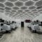 Salon met Hexagon verlichting