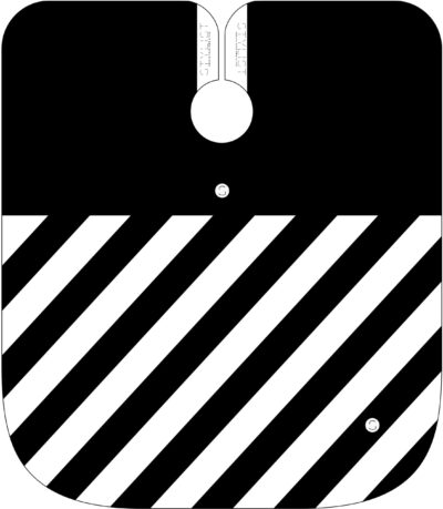 Black & White Stripes kapmantel