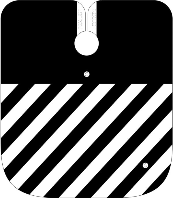 Black & White diagonal stripes Kapmantel