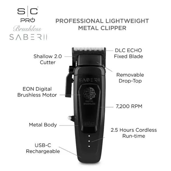 Stylecraft Saber 2.0 Tondeuse Black