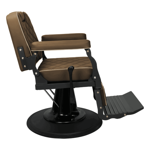 Barber Chair Brown Miami Zijkant