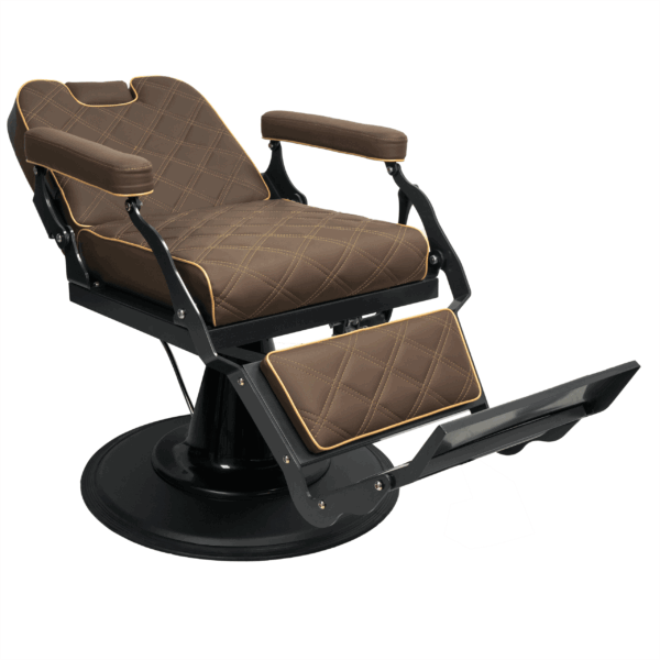 Barber Chair Brown Miami Liggend