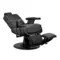 Barber Chair Philadelphia Black Zijkant Liggend Voetsteun