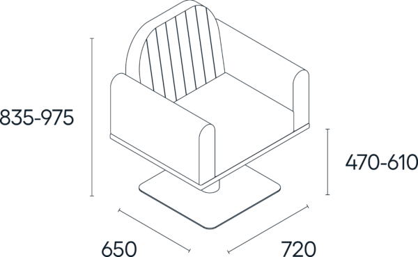 Caravelle Kappersstoel Dimensions