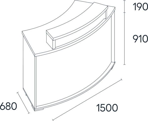 Corbel Balie Dimensions