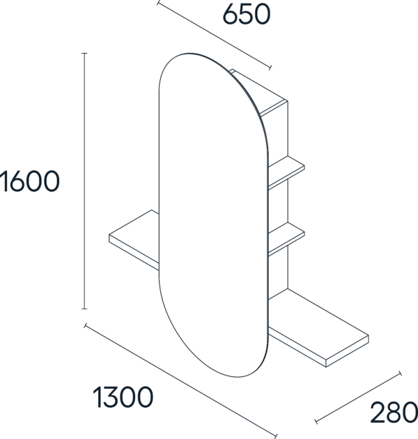 Gio Spiegel Dimensions
