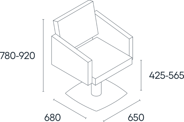 Marsella Kappersstoel Dimensions
