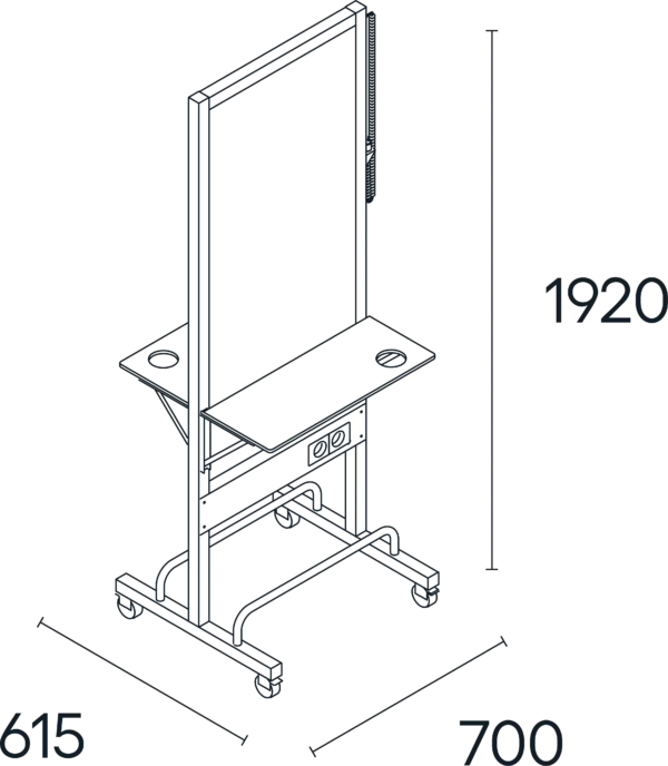 Stencil Spiegel Side Dubbel Dimensions